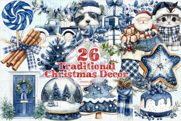 Download Traditional Christmas Decor PNG - Premium Bundle