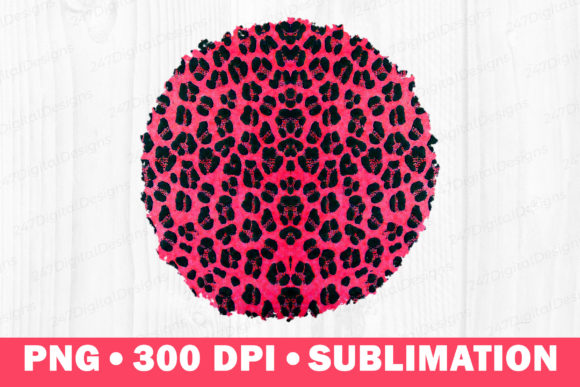 Download Pink Leopard Png Background Splash Round - Premium Resources
